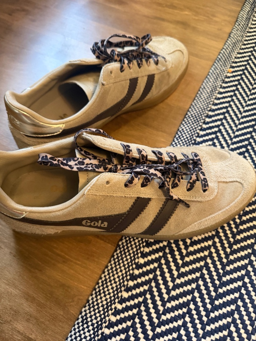 Gola Women’s Tan and Brown Suede Sneakers
